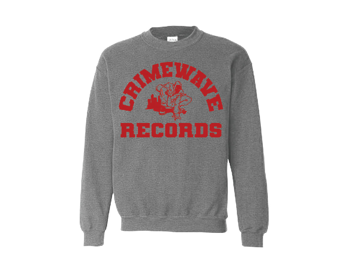 Crimewave Label Crewneck Sweatshirt - GREY