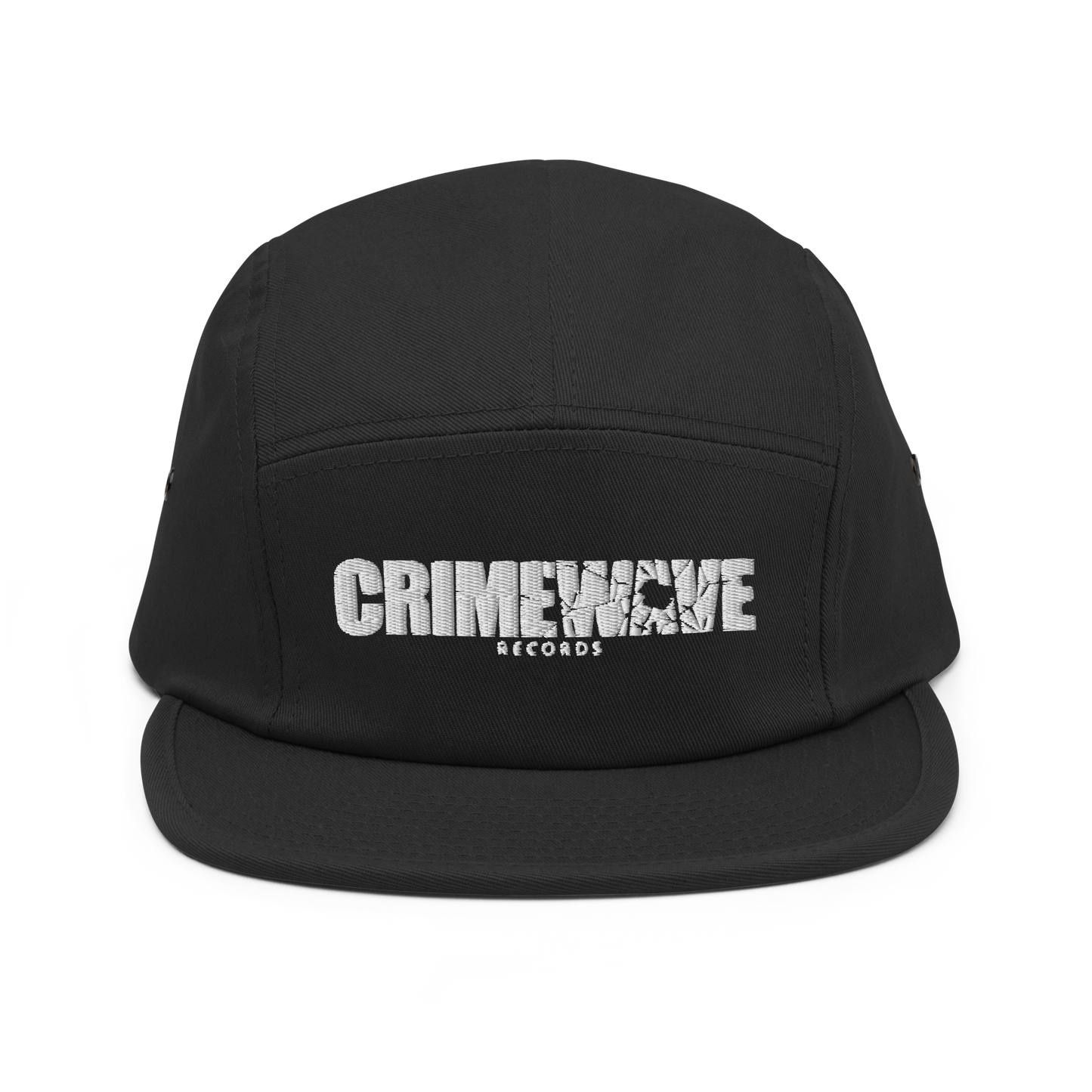 Crimewave Records Label Embroidered Five Panel Cap